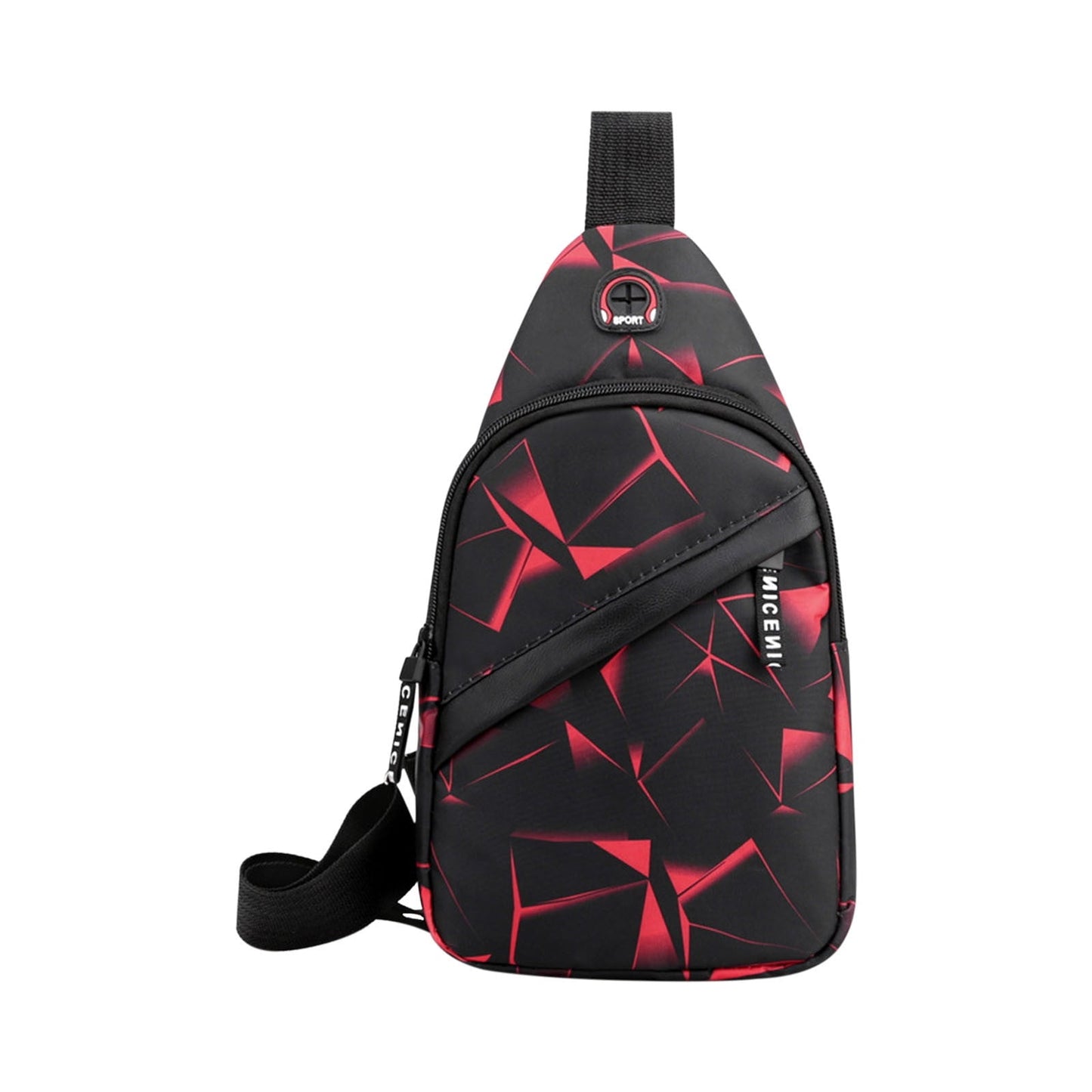 Suncoda Sling Bag for Women, Crossbody Sling Backpack Small Sling Bag Multipurpose Crossbody Shoulder Bag Travel Hiking Backpack, Sling Bag for Men #4-Red