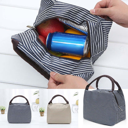 Under $1 Tyidzon Lunch Box Lunch Bag For Women Insulated Lunch Bag Reusable Tote Cooler Bag Lunchbox Suitable for Work, Travel, Outdoor Beige
