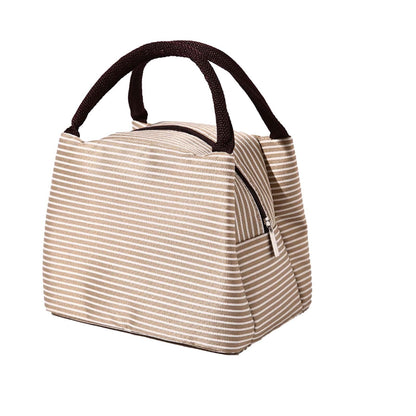 Under $1 Tyidzon Lunch Box Lunch Bag For Women Insulated Lunch Bag Reusable Tote Cooler Bag Lunchbox Suitable for Work, Travel, Outdoor Beige