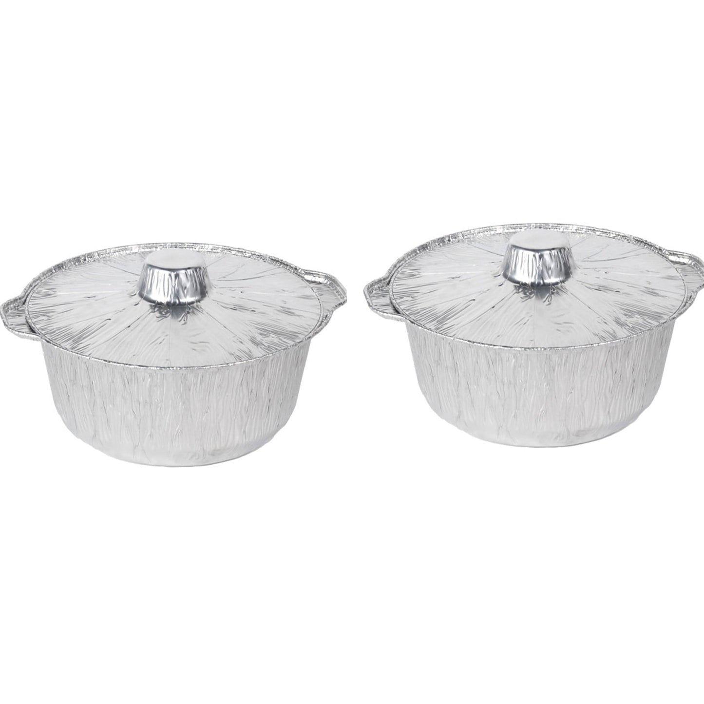 Under $1 Tyidzon Foil Pans Aluminum Round Foil Pan 2pcs Disposable Aluminum Pans with Lid 10*3.5Inch Baking Foil Pan Tinfoil Camping Pot for Prepping Food