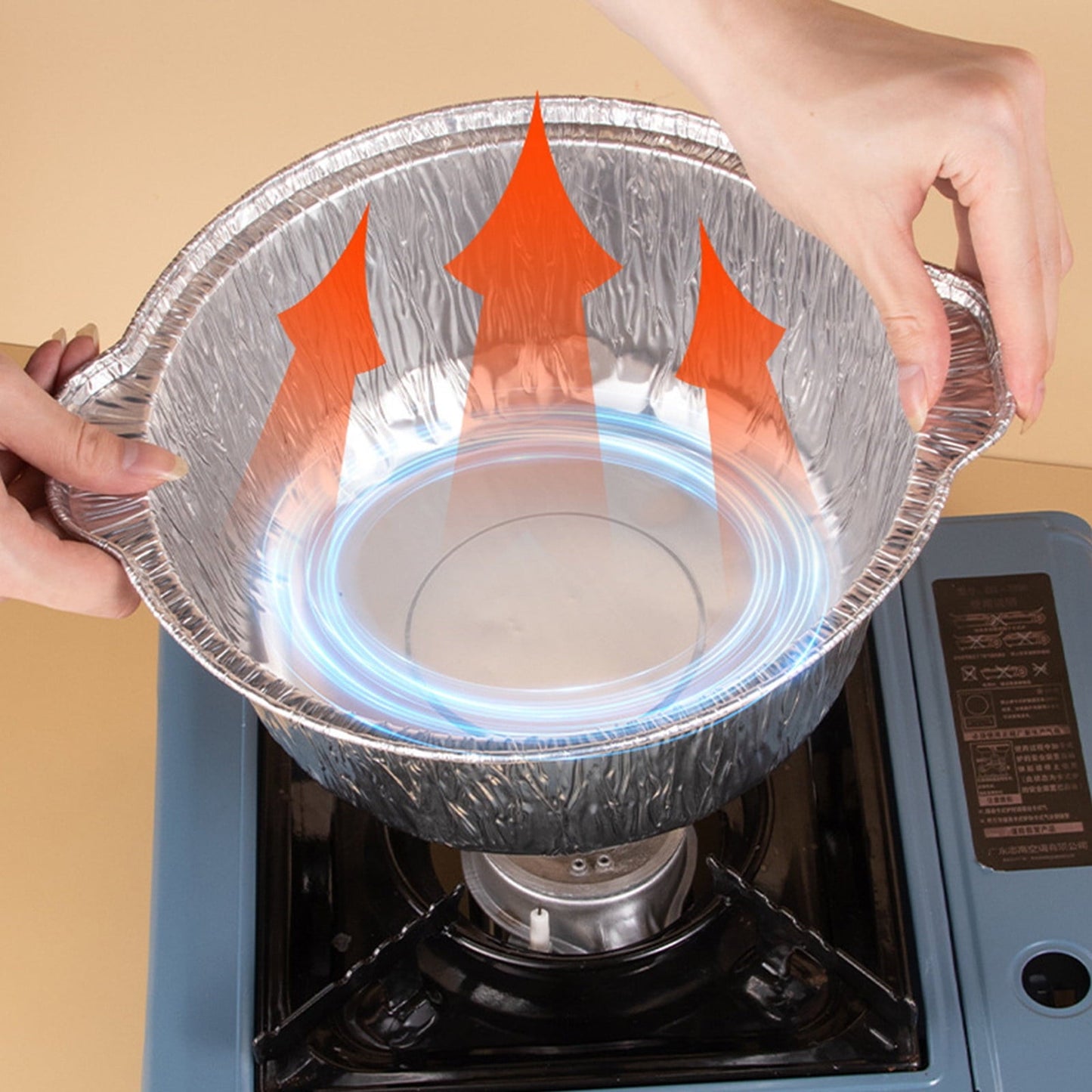 Under $1 Tyidzon Foil Pans Aluminum Round Foil Pan 2pcs Disposable Aluminum Pans with Lid 10*3.5Inch Baking Foil Pan Tinfoil Camping Pot for Prepping Food