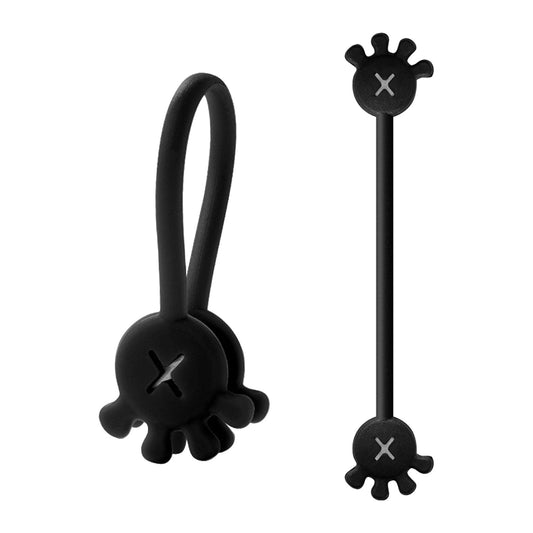 School Supplies Clearance! JWDX Twisted Wire Organizer Black, 10Pcs Cable Cable Clips Cable Organizers Reusable Silicone Cords Organizers Multipurpose Silicone Magnet Ties for Home School Black