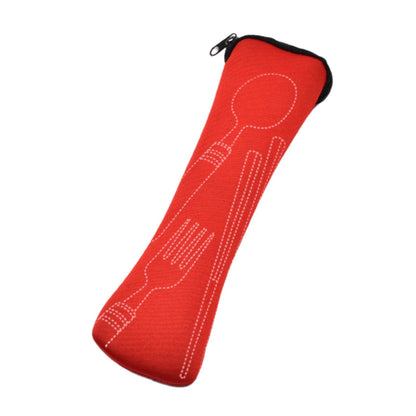 Face and Storage Bags Clearance! JWDX Portable Cutlery Storage Bag Blue, Zipper Tableware Bag Portable Wear Fabric Tableware Spoon Fork Storage Pouch(Not Included Tableware) Red