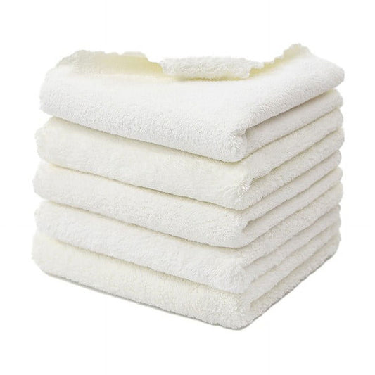 0.04lb Once for All Safe Food-Grade Items: Kitchen Cleaning Supplies! 1 Pack of Fiber Cleaning Cloth Available in 4 Colors (Green/White/Yellow/Black), Daily Home Products Kitchen Utensils Set White