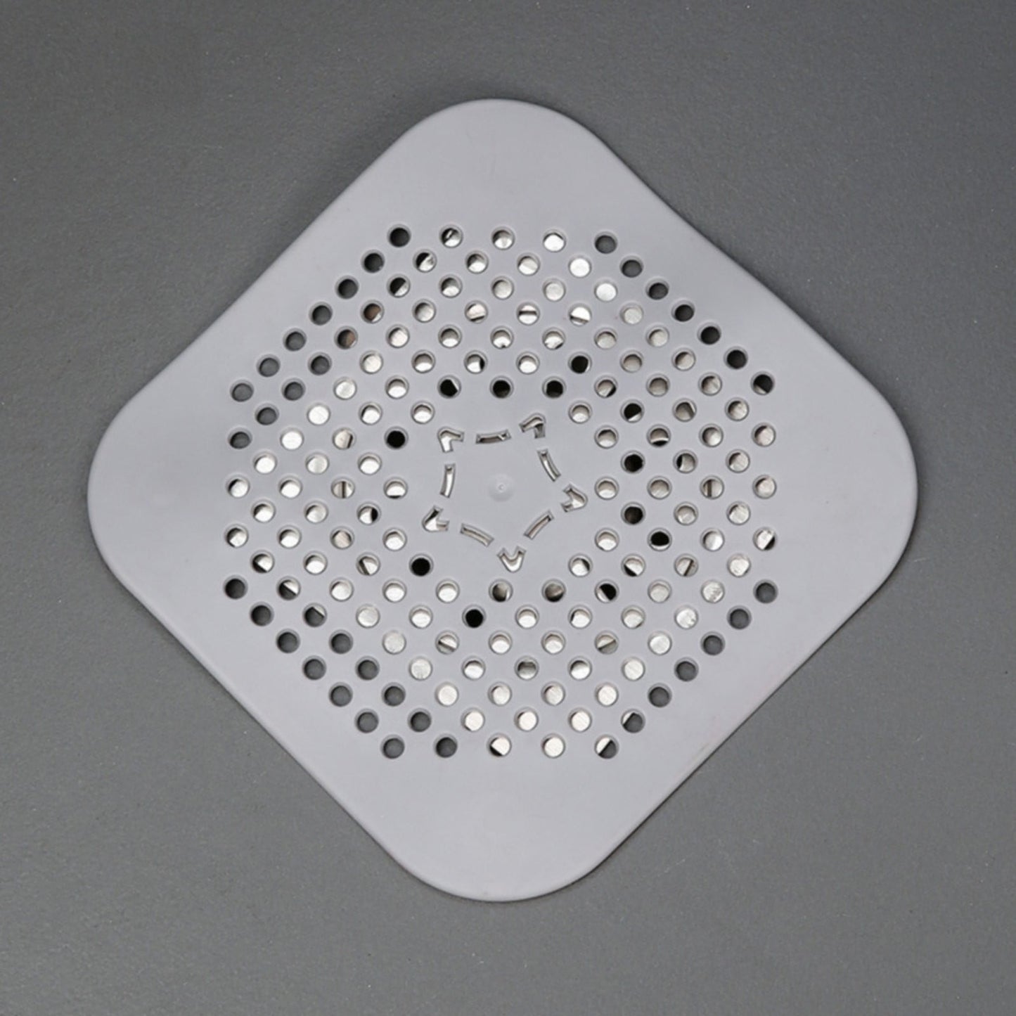 JWDX Strainers Clearance, Square Drain Cover for Shower Drain Hair Catcher Flat Silicone Plug for Bathroom and Kitchen Filter Shower Drain Flat Strainer Stopper Z1-Black