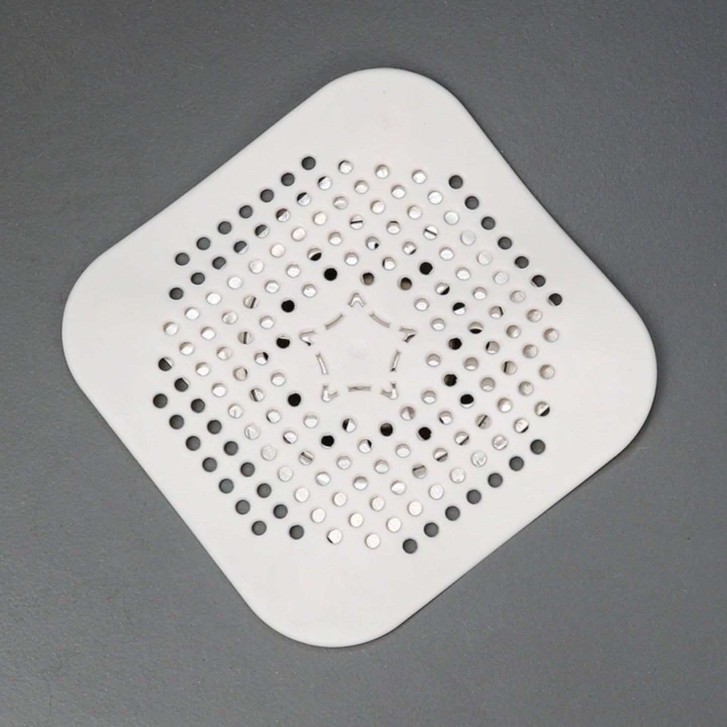 JWDX Strainers Clearance, Square Drain Cover for Shower Drain Hair Catcher Flat Silicone Plug for Bathroom and Kitchen Filter Shower Drain Flat Strainer Stopper Z1-Black