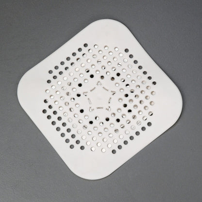 JWDX Strainers Clearance, Square Drain Cover for Shower Drain Hair Catcher Flat Silicone Plug for Bathroom and Kitchen Filter Shower Drain Flat Strainer Stopper Z1-Black