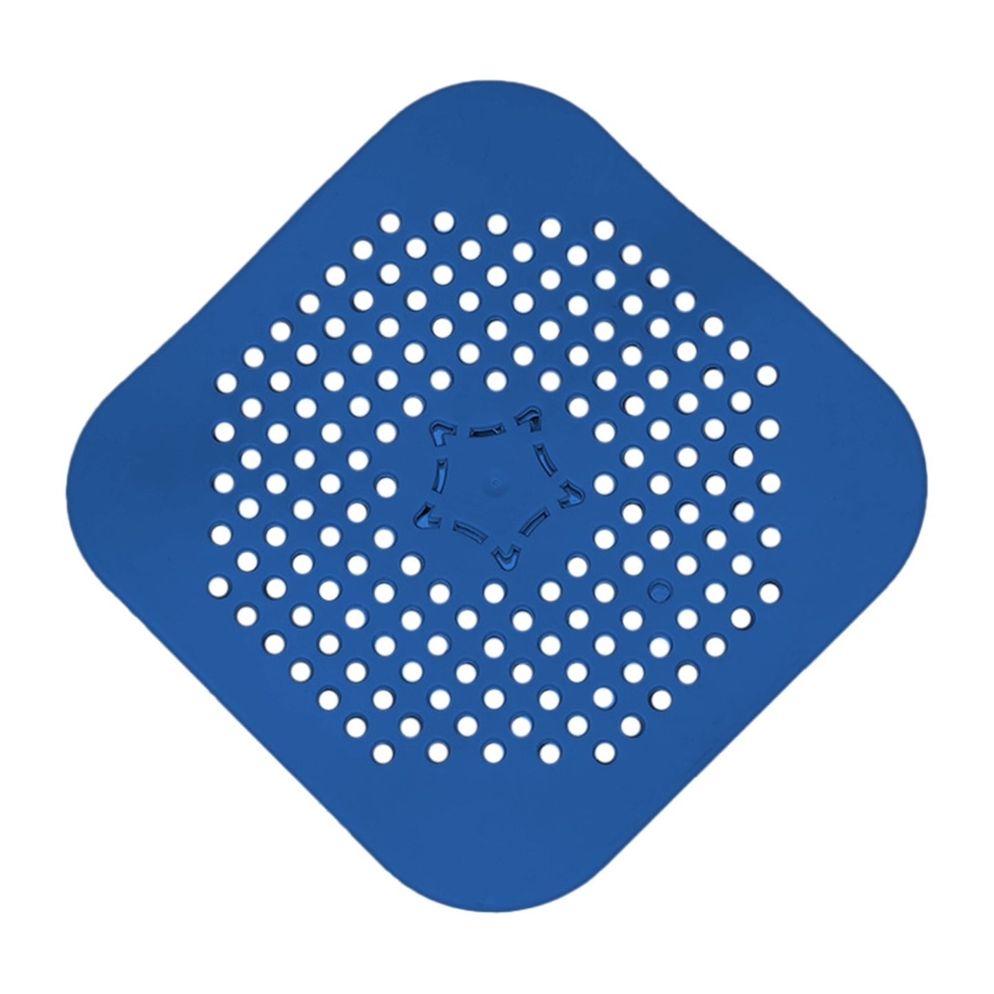 JWDX Strainers Clearance, Square Drain Cover for Shower Drain Hair Catcher Flat Silicone Plug for Bathroom and Kitchen Filter Shower Drain Flat Strainer Stopper Blue