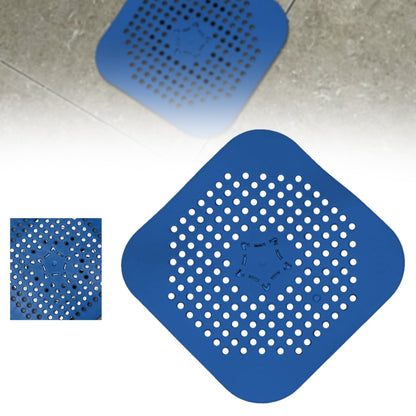 JWDX Strainers Clearance, Square Drain Cover for Shower Drain Hair Catcher Flat Silicone Plug for Bathroom and Kitchen Filter Shower Drain Flat Strainer Stopper Blue
