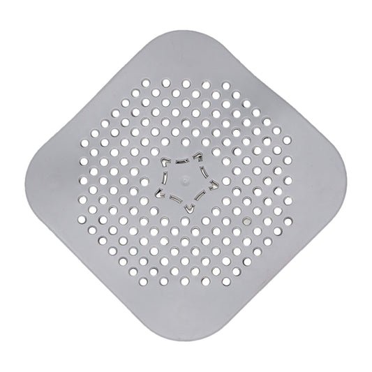 JWDX Strainers Clearance, Square Drain Cover for Shower Drain Hair Catcher Flat Silicone Plug for Bathroom and Kitchen Filter Shower Drain Flat Strainer Stopper Grey