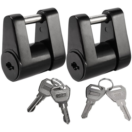 2 Set Trailer Hitch Coupler Lock Trailer Coupler Padlock 1/4 Inch Hitch Pin 3/4 Coupler Span for Truck Trailer RV Boat.