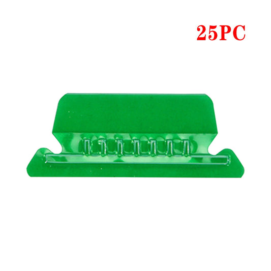 JWDX Label Index Clip Clearance, Reading Supplies, File Folder Tabs 25 Hanging File Folder Tabs and 25 Inserts for Quick Organize and Identification Plastic Hanging Files Easy to Read Green