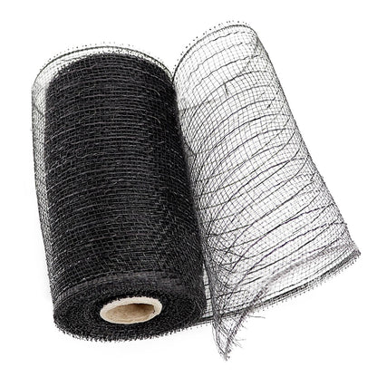 JWDX Gift Yarn Clearance, Packaging Ribbon, Poly Mesh Ribbon with Metallic Foil Each Roll for Wreaths Swags Bows Wrapping and Decorating J.