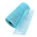 JWDX Gift Yarn Clearance, Packaging Ribbon, Poly Mesh Ribbon with Metallic Foil Each Roll for Wreaths Swags Bows Wrapping and Decorating K.