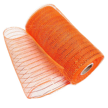 JWDX Gift Yarn Clearance, Packaging Ribbon, Poly Mesh Ribbon with Metallic Foil Each Roll for Wreaths Swags Bows Wrapping and Decorating N