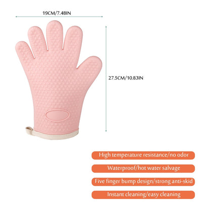 JWDX Silicone Smoker Oven Gloves -Extreme Heat Resistant Bbq Gloves -Handle Hot Food Right on Your Grill Fryer Pit|Waterproof Oven Mitts Z3-Orange