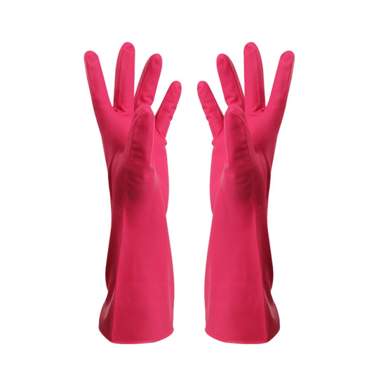 '+ 1 Pair of Gloves, End of Year Clearance: Work Aprons for Men for Shop Canvas, Gloves Gloves Washing Hand Rubber Long Cleaning Warm Gloves Kitchen Latex Hot Pink