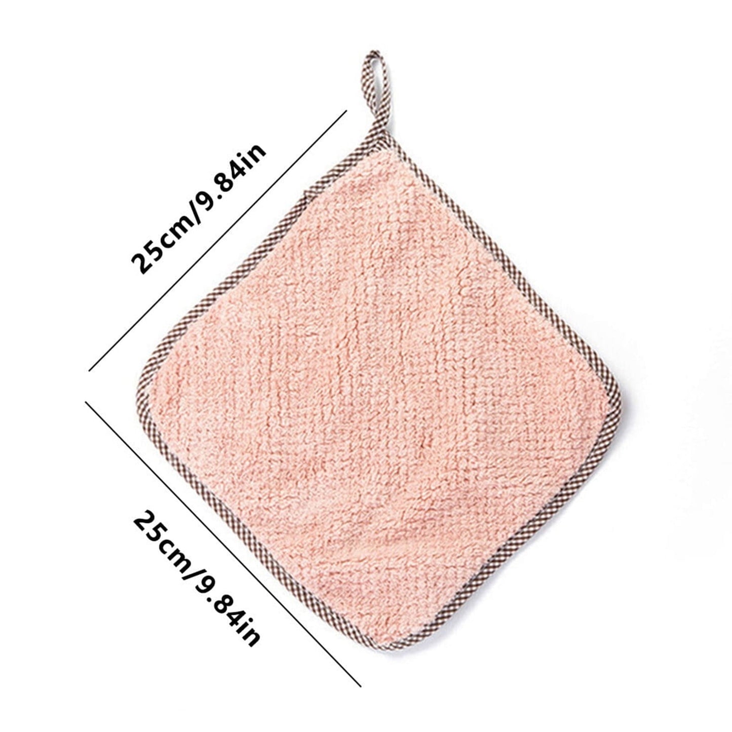 JWDX Wipes Clearance, 5Pcs Rag Dish Cloth Water Absorption Thickening Pot Washing Towel Table Home Kitchen Dishcloth Pink