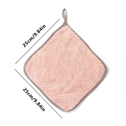 JWDX Wipes Clearance, 5Pcs Rag Dish Cloth Water Absorption Thickening Pot Washing Towel Table Home Kitchen Dishcloth Pink