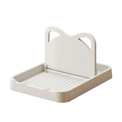 JWDX Rack Clearance, Spoon Rest with Lid Holder: Foldable Silicone Spoon Holder High Temperature Spoon Organizer Spatula Holder for Kitchen Counters and Stove Tops White