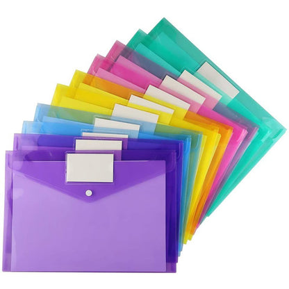 Zip Pencil 2 Pack Plastic Envelopes Poly Envelopes Sooez Clear Document Folders Us Letter A4 Size Newyear Arrival! Blue Purple