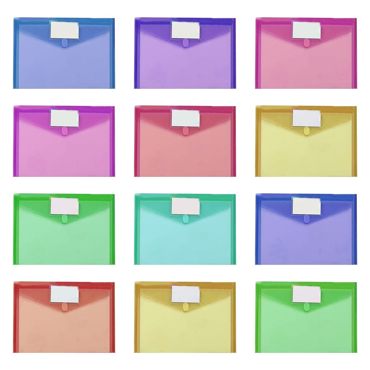 Zip Pencil 2 Pack Plastic Envelopes Poly Envelopes Sooez Clear Document Folders Us Letter A4 Size Newyear Arrival! Blue Purple