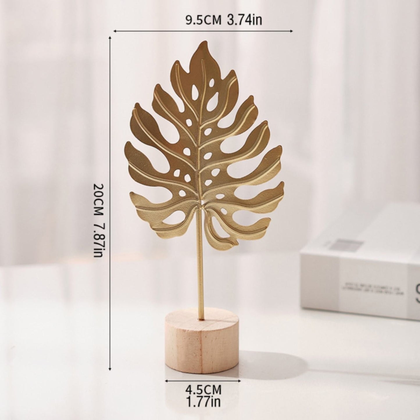 Leaf Decor Metal Golden Leaf Ornaments and Base Modern Simple Gold Leaf Table Sculpture for Living Room Bedroom Bookshelf Desktop Decoratio, Valentines Day Decorations: Desktop Ornament Black1