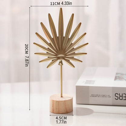 Leaf Decor Metal Golden Leaf Ornaments and Base Modern Simple Gold Leaf Table Sculpture for Living Room Bedroom Bookshelf Desktop Decoratio, Valentines Day Decorations: Desktop Ornament Black1