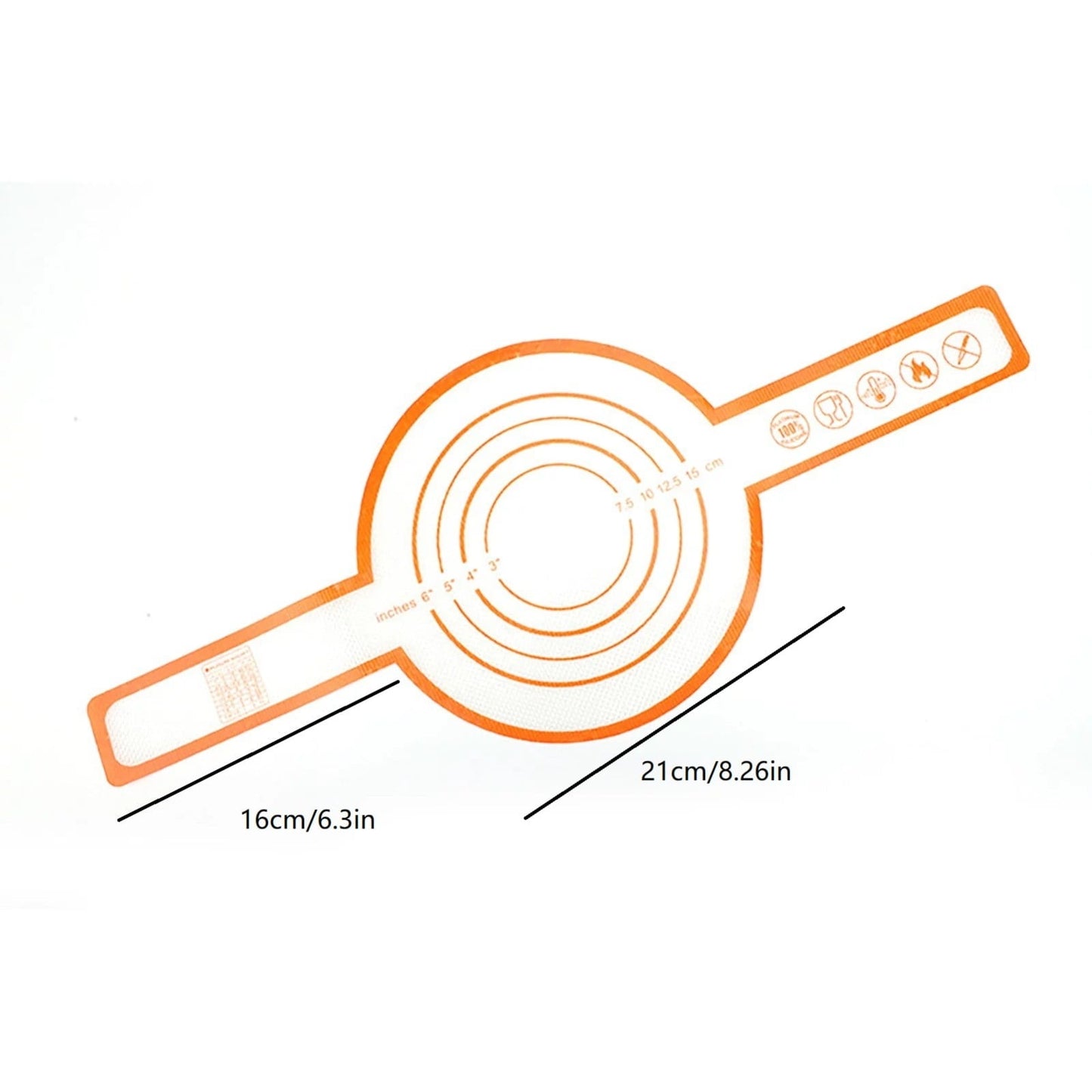 JWDX Bakeware Clearance, Silicone Baking Mat for Dutch Oven Bread Bakingreusable Non Stick Bread Baking Mat Silicone Dutch Oven Liner with Long Handles Orange