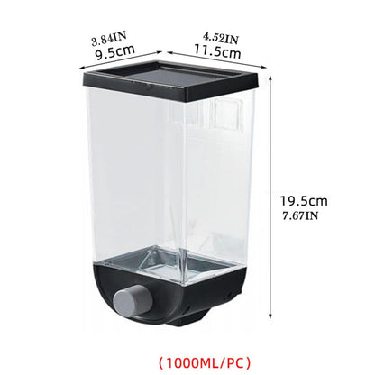 JWDX Storage Containers Clearance, Cereal Dispenser Countertop Cereal Containers Storage 1.5L /1Lorganization and Storage Containers for Kitchen Dry Food Dispenser for Rice Grains Snack Oatmeal BK1