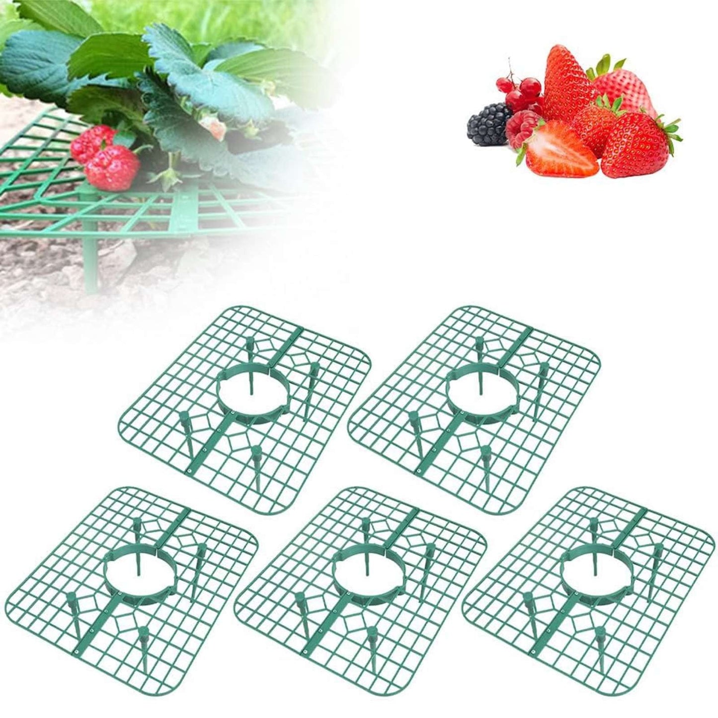 JWDX Rack Clearance, Strawberry Plant Support Strawberry Stand Keeping Strawberry Plants Clean Strawberry Growing Racks Strawberry Growing Frame（5Pcs） B