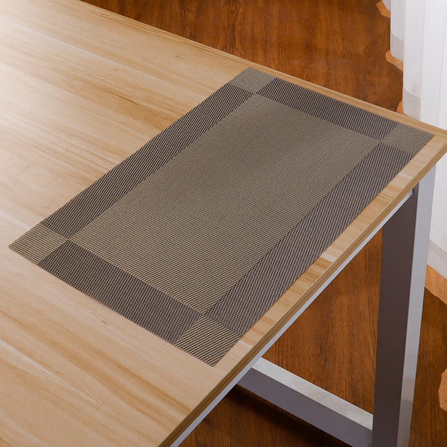 JWDX Placemat Clearance! Elegant Placemats Placemats Stain Pvc Table Mats Woven Vinyl Placemats Placemats for Dining Table, Include 1X Dining Tableware Bowls and Plates Coasters KA Main Image