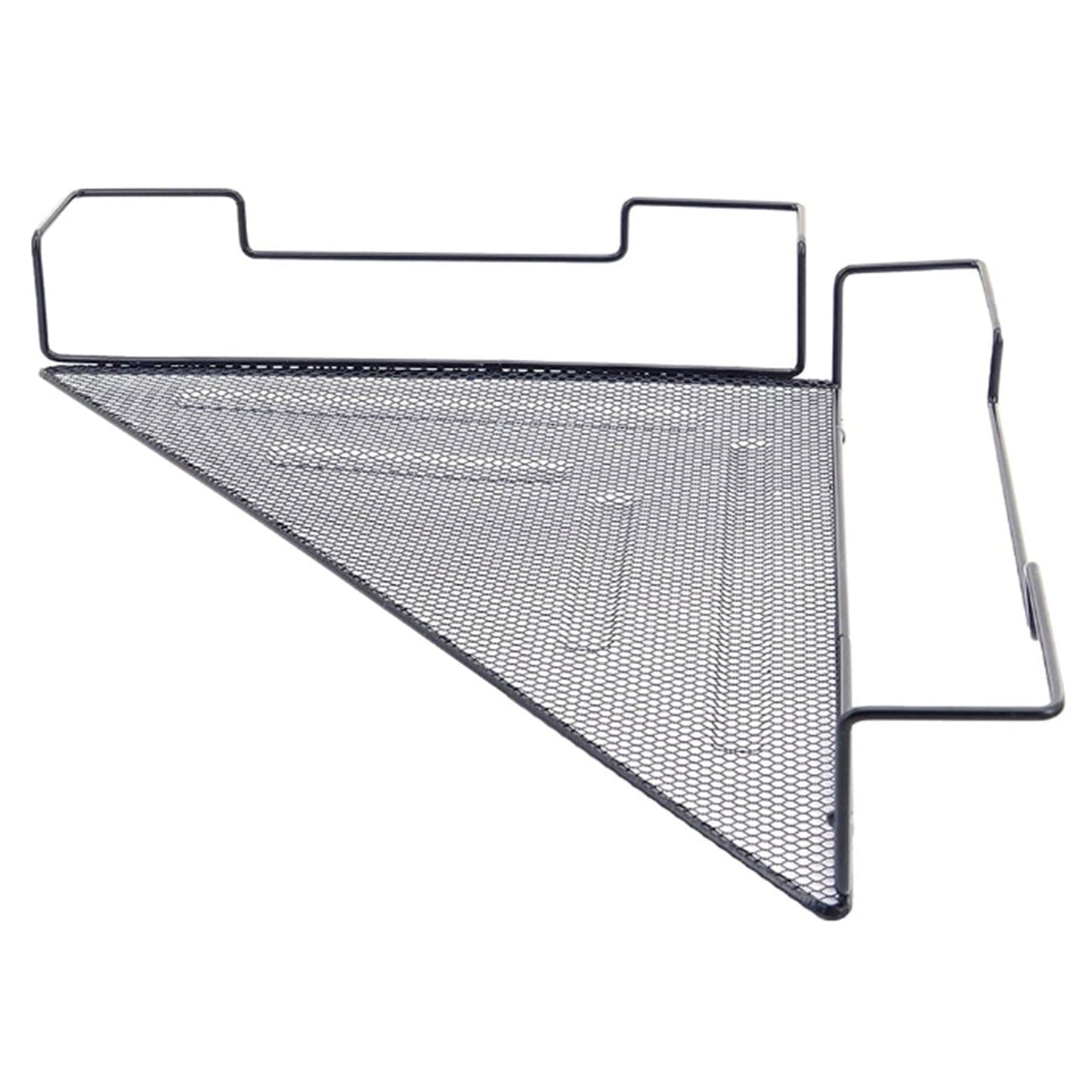 JWDX Rack Clearance, Floating Corner Shelf Wire Desk Sundries Storage Rack Cubicles Hanging Corner Shelf Corner Hanging Shelf Black Shelf As shown
