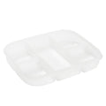 JWDX Food Storage Clearance, Divided Veggie Tray with Lid Vegetable Storage Square Relish Serving Platter with 5/6 Compartment Snack Container A