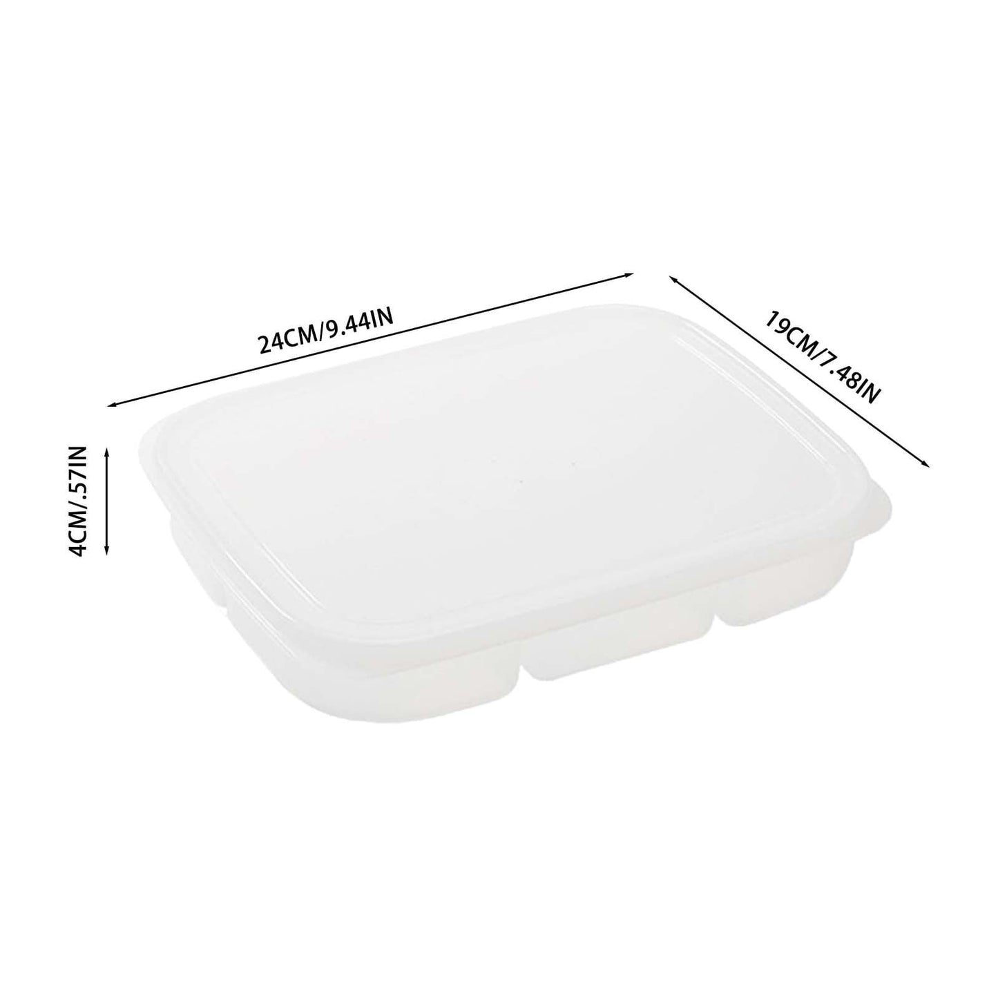 JWDX Food Storage Clearance, Divided Veggie Tray with Lid Vegetable Storage Square Relish Serving Platter with 5/6 Compartment Snack Container A