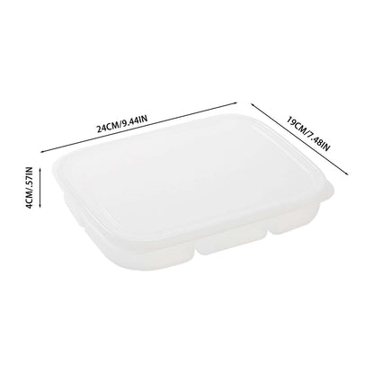 JWDX Food Storage Clearance, Divided Veggie Tray with Lid Vegetable Storage Square Relish Serving Platter with 5/6 Compartment Snack Container A