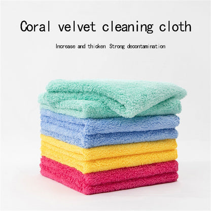 JWDX Kitchen Cleaning Supplies Clearance, 1 Pack of Fiber Cleaning Cloth Available in 4 Colors (Green/White/Yellow/Black) GNA