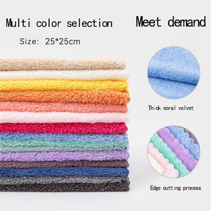 JWDX Kitchen Cleaning Supplies Clearance, 1 Pack of Fiber Cleaning Cloth Available in 4 Colors (Green/White/Yellow/Black) GNA