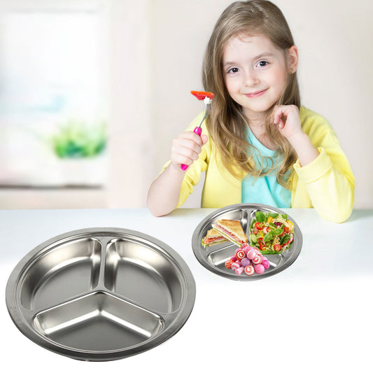 JWDX Cooking Utensils Clearance, Baby Plates – Stainless Divided Plates for Toddlers Dishwasher ，2 Size A