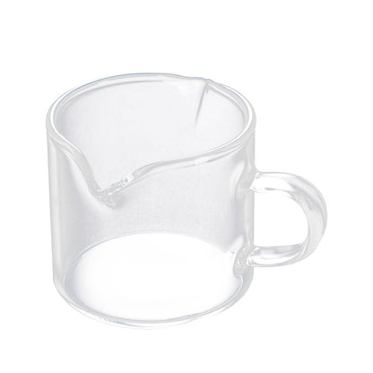 JWDX Glass and Bottle Clearance, Shot Glasses Double Spouts Milk Cup Clear Glass (Clear Glass 1Pack) As shown