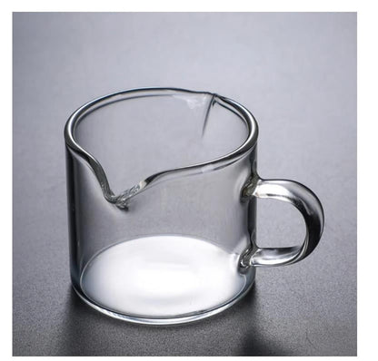 JWDX Glass and Bottle Clearance, Shot Glasses Double Spouts Milk Cup Clear Glass (Clear Glass 1Pack) As shown