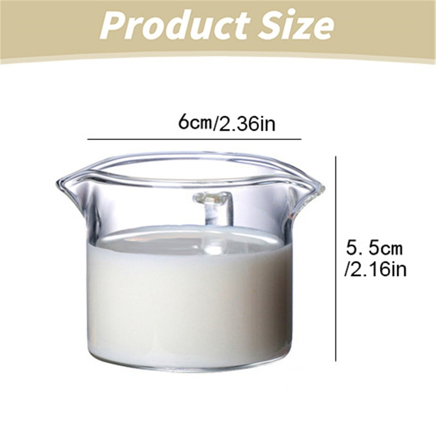 JWDX Glass and Bottle Clearance, Shot Glasses Double Spouts Milk Cup Clear Glass (Clear Glass 1Pack) As shown