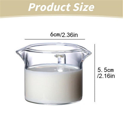 JWDX Glass and Bottle Clearance, Shot Glasses Double Spouts Milk Cup Clear Glass (Clear Glass 1Pack) As shown