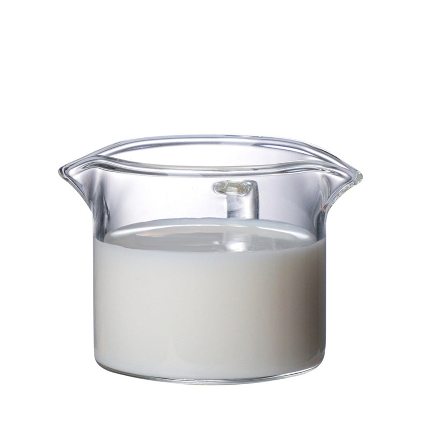 JWDX Glass and Bottle Clearance, Shot Glasses Double Spouts Milk Cup Clear Glass (Clear Glass 1Pack) As shown