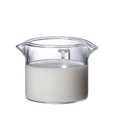 JWDX Glass and Bottle Clearance, Shot Glasses Double Spouts Milk Cup Clear Glass (Clear Glass 1Pack) As shown