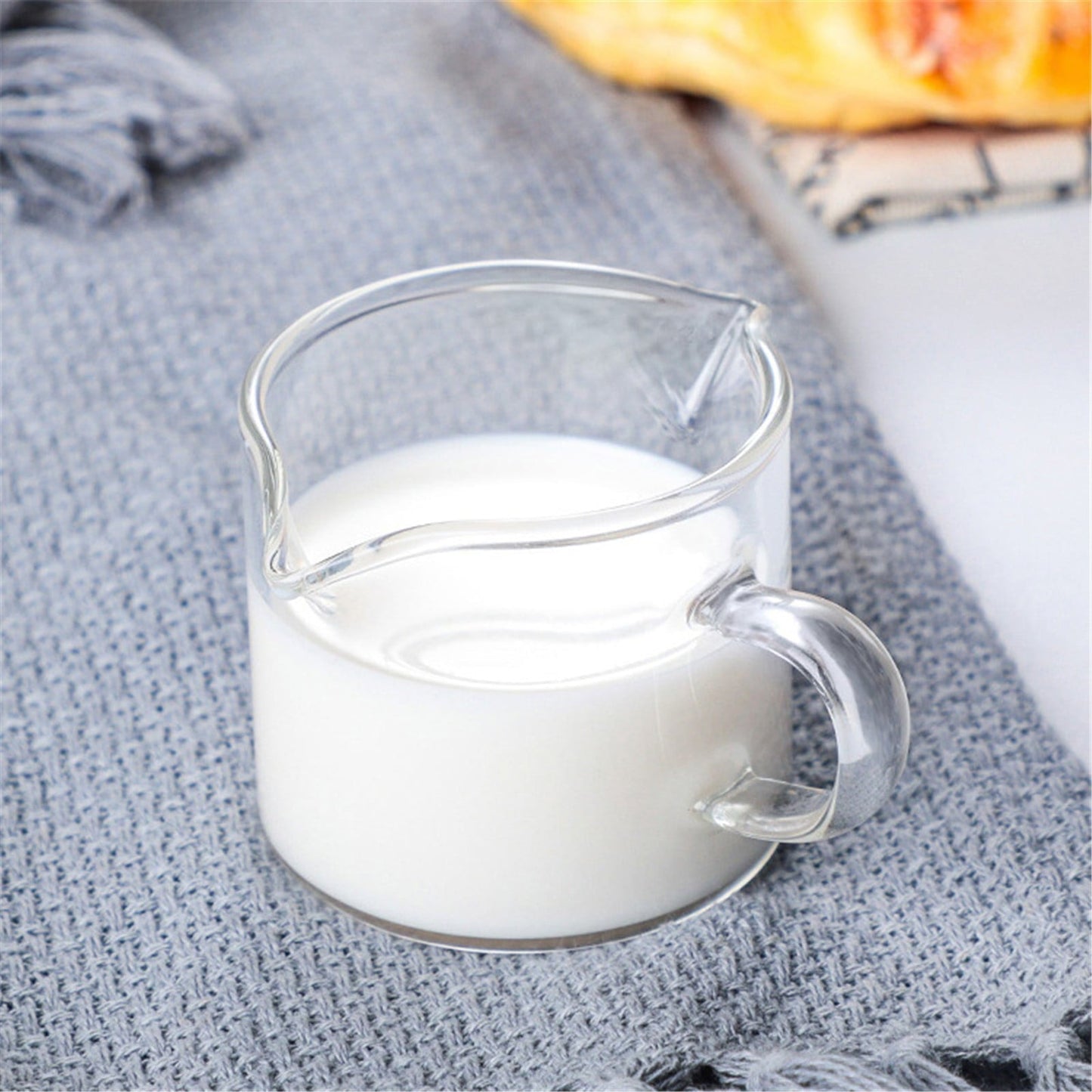 JWDX Glass and Bottle Clearance, Shot Glasses Double Spouts Milk Cup Clear Glass (Clear Glass 1Pack) As shown