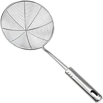 JWDX Strainers Clearance, Stainless Strainer for Cooking and Frying Kitchen Utensils Wire Strainer Pasta Strainer Spoon As shown