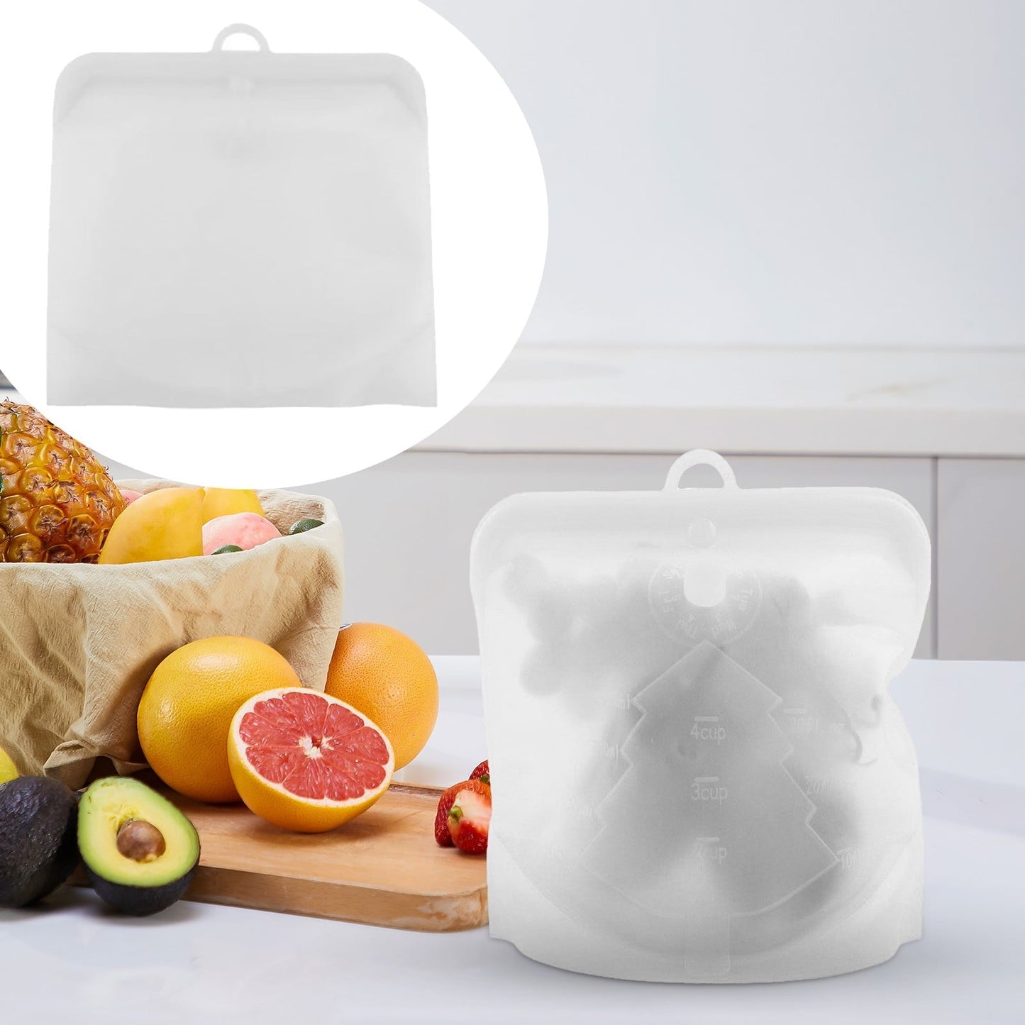 JWDX Closure Bags and Lids and Boxes Clearance, Reusable Silicone Food Storage Bag Sandwich Bag Sealed Freezer Bag Liquid Snack Lunch Fruit Fresh Produce Bag | Best Storage and Cooking Bag (1Pc) CLB
