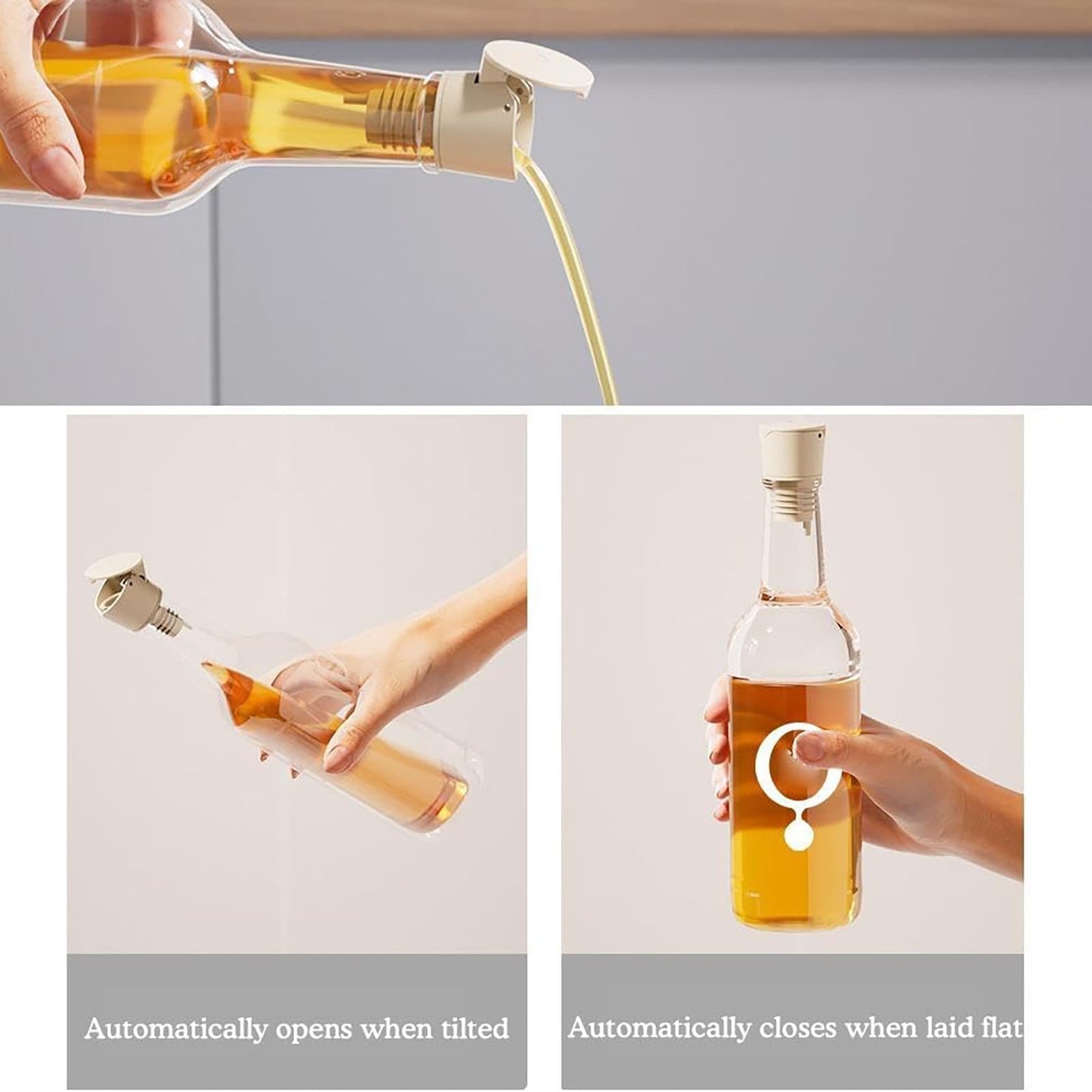 JWDX Glass and Bottle Clearance, Pour Oil Nozzle Oil Bottle Nozzle Non Dripping Diversion Bottle Silicone Plug Olive Oil Bottle Stopper Cap Wine Bottle Stopper Cap A