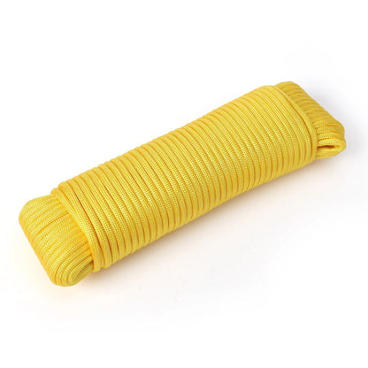 Jwdx Safety Rope*1 100 Foot 550Lbs Paracord Polyester Yellow Model 2156 Strong All Purpose Utility Rope – Camping Crafting Flag Pole Indoor & Outdoor One Size Yellow
